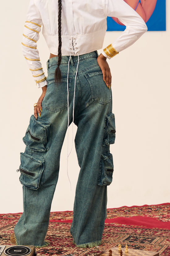 88 Pocket Denims (Blue-Green)