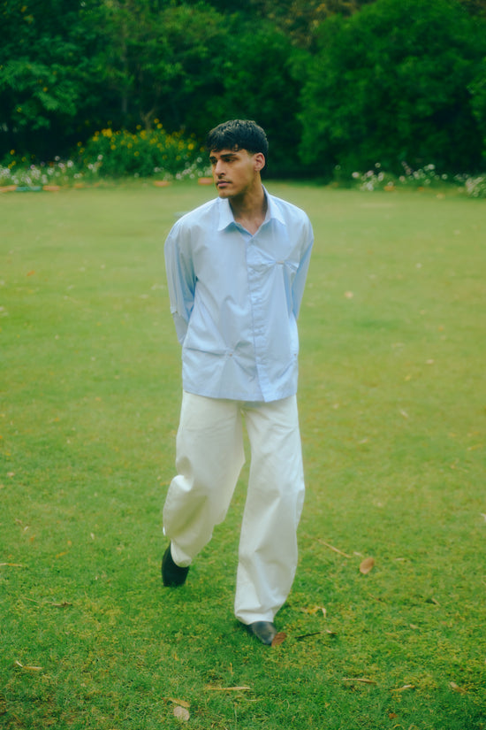 BALOON FIT WHITE DENIM